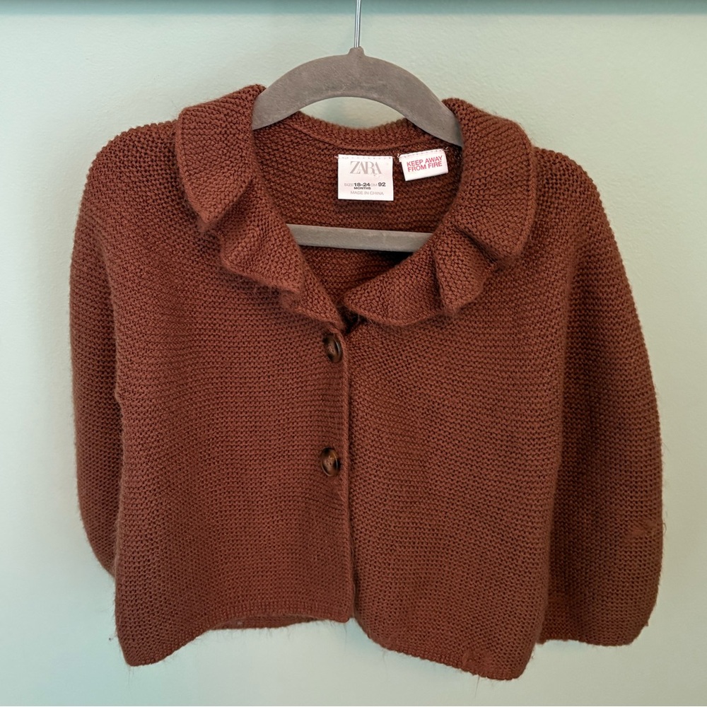 Zara Chocolate Brown Knit Sweater